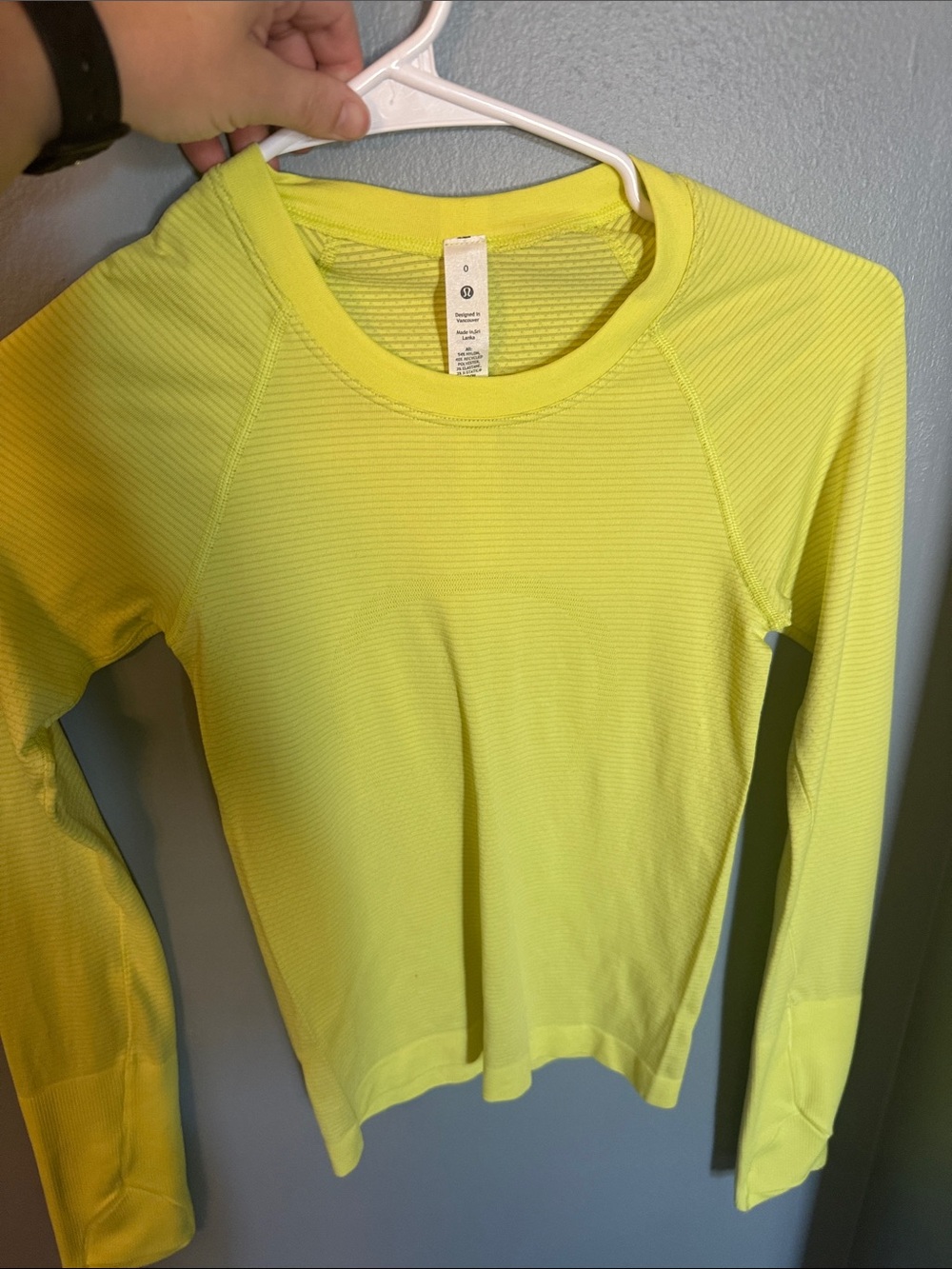 LULULEMON Women’s Long-Sleeve Performance Top - Neon Yellow